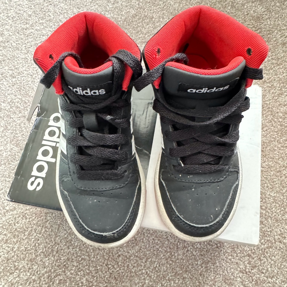 Adidas Kids Black and Red Sneakers
